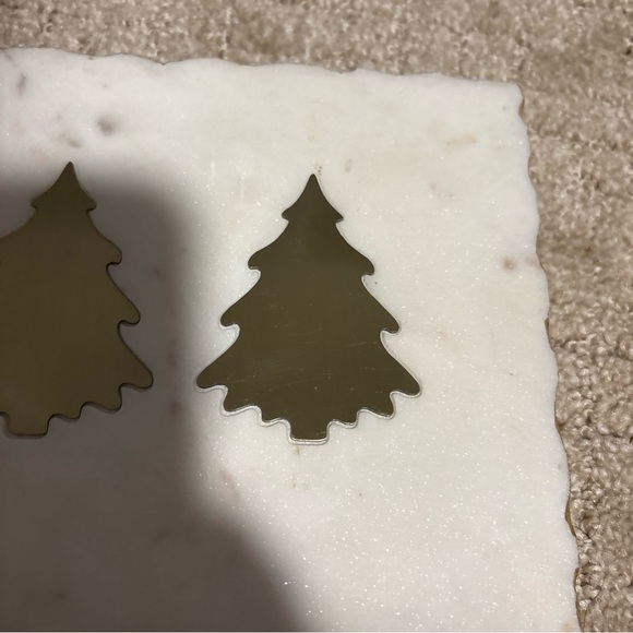 Mud Pie Marble Gold Tree Cheese Board 6x10 - Picture 2 of 4